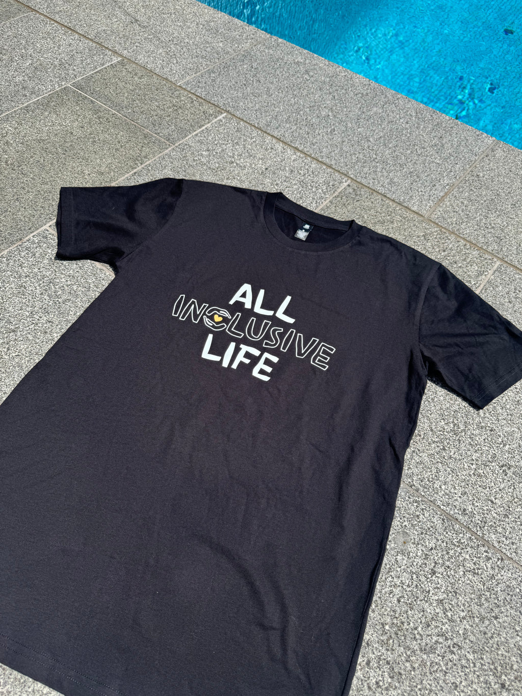 All Inclusive Life T-Shirt with ORANGE HEART (Unisex)